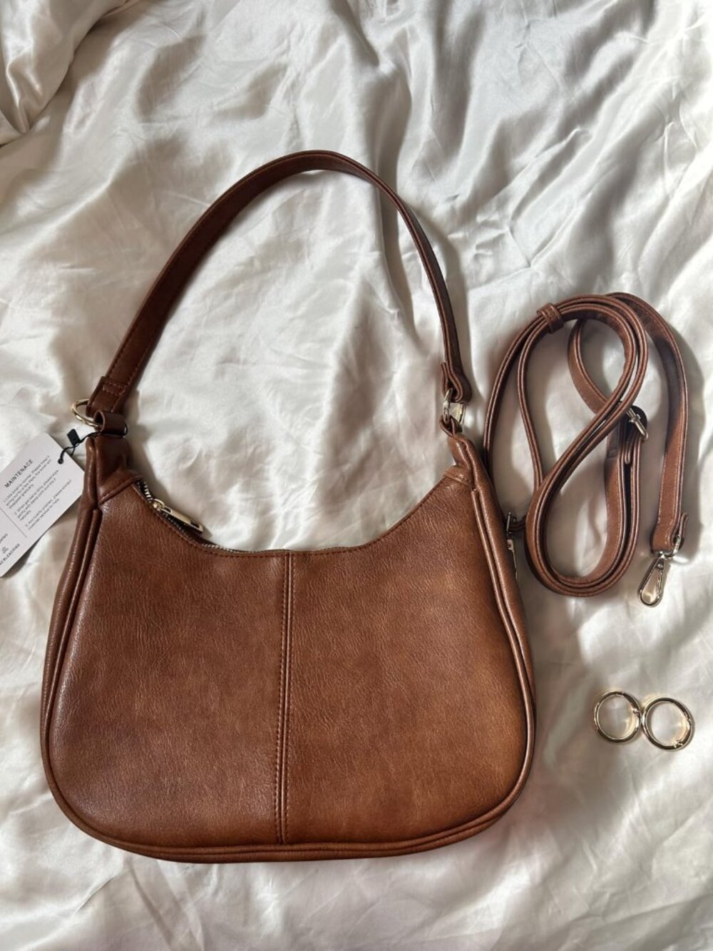 Hobo Bags for Women, Shoulder Bag with Zippered Back Pocket Women Purses